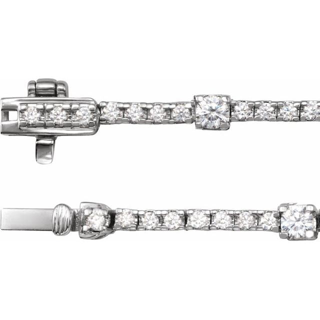 4 Ctw Lab-Grown Diamond Line Necklace