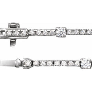 4 Ctw Lab-Grown Diamond Line Necklace