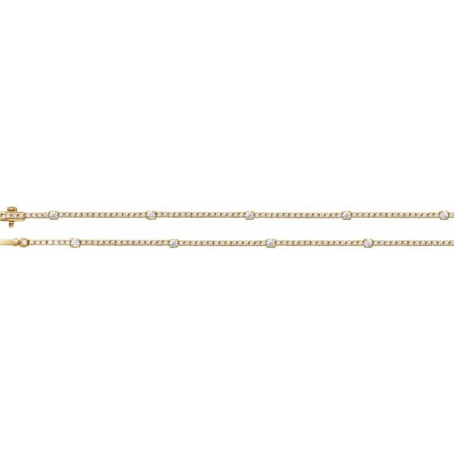 14K Gold Lab-Grown Diamond Line Necklace