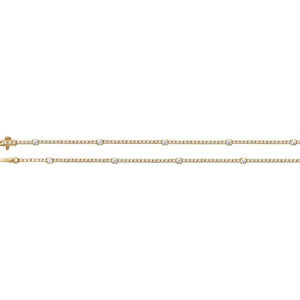 14K Gold Lab-Grown Diamond Line Necklace