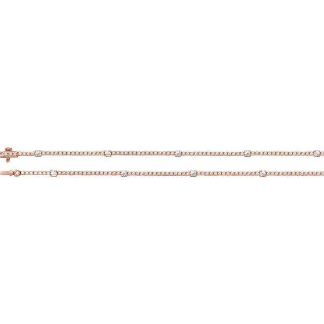 4 Ctw Lab-Grown Diamond Line Necklace