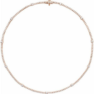 14K Gold Lab-Grown Diamond Line Necklace