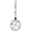 Platinum 1/10 CT Natural Diamond Bezel-Set Pendant