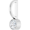 Platinum 1/10 CT Natural Diamond Bezel-Set Pendant