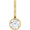 Platinum 1/10 CT Natural Diamond Bezel-Set Pendant