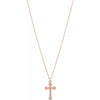 14K Yellow Gold Polished Cross Pendant - Faith & Devotion Symbol