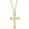 14K Yellow Cross Pendant