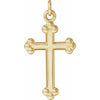 14K Yellow Cross Pendant