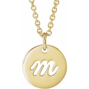 Platinum Script Initial D 9.97x9.97 mm Necklace – Elegant Personalized Design
