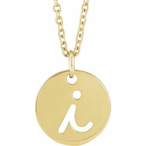 Platinum Script Initial D 9.97x9.97 mm Necklace – Elegant Personalized Design