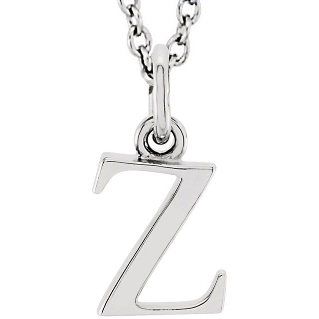 Lowercase Initial Necklace in 14K Gold with Multiple Sizes