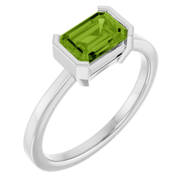 14K Gold Natural Peridot Ring - Options Available
