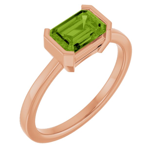 14K Gold Natural Peridot Ring - Options Available