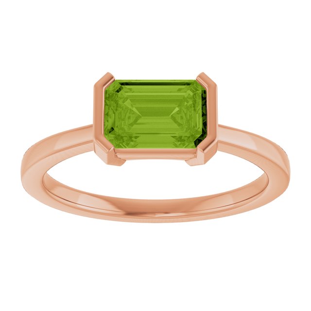 14K Gold Natural Peridot Ring - Options Available
