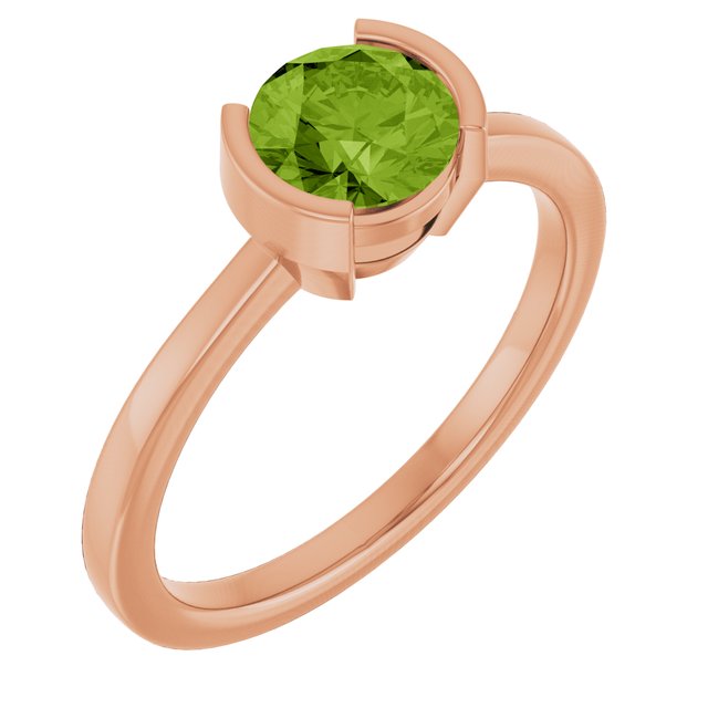 Platinum Natural Peridot Ring - Options Available