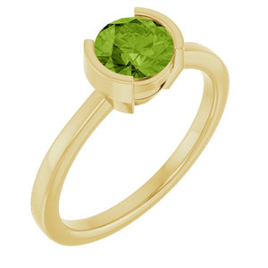 14K Gold Natural Peridot Ring - Options Available