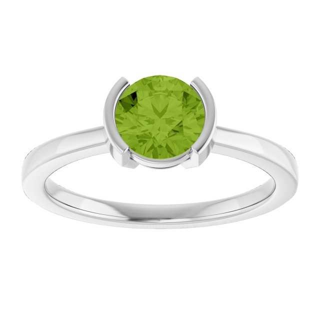 Platinum Natural Peridot Ring - Options Available