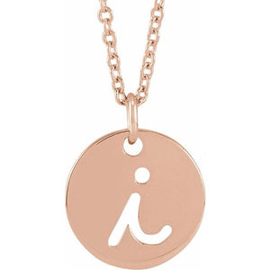 Platinum Script Initial D 9.97x9.97 mm Necklace – Elegant Personalized Design