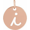 14K Rose Gold Script Initial F Necklace