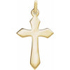 14K Yellow Gold Cross Pendant with Natural Gemstone Accents