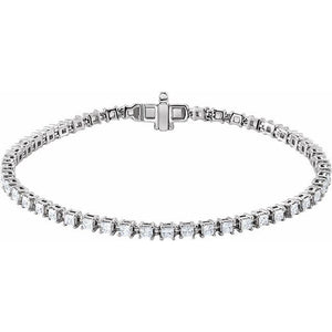 14K Gold Lab-Grown Diamond Line Bracelet