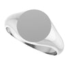 14K Gold 9.5x9.5 mm Round Signet Ring - Brush Polished Finish