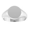 14K Gold 9.5x9.5 mm Round Signet Ring - Brush Polished Finish