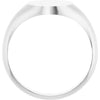 14K Gold 9.5x9.5 mm Round Signet Ring - Brush Polished Finish