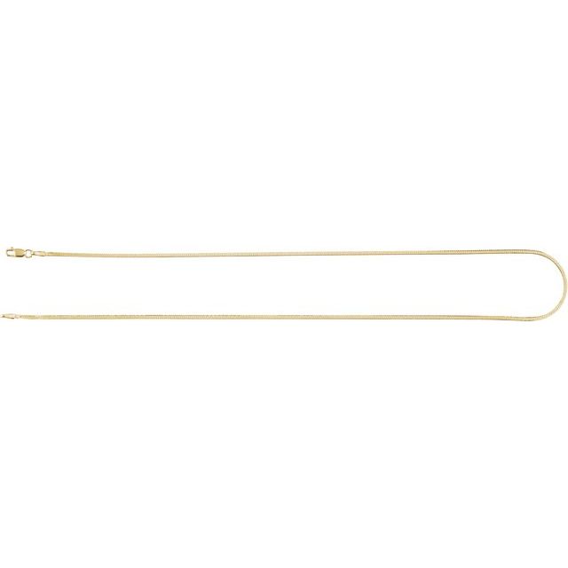 14K Yellow Gold 1.6 mm Herringbone 16" Chain - Elegant Design