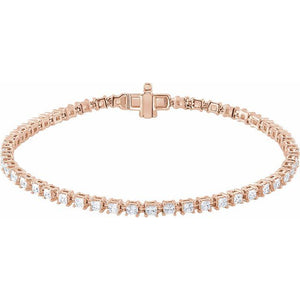 14K Gold Lab-Grown Diamond Line Bracelet
