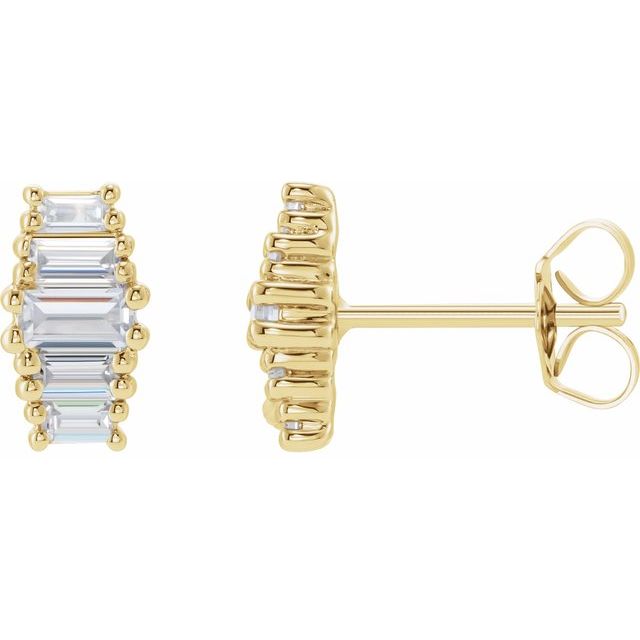 14K Gold Lab-Grown Diamond Earrings - Options Available