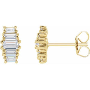 14K Gold Lab-Grown Diamond Earrings - Options Available