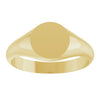 14K Gold 9.5x9.5 mm Round Signet Ring - Brush Polished Finish