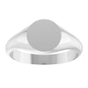 14K Gold 9.5x9.5 mm Round Signet Ring - Brush Polished Finish