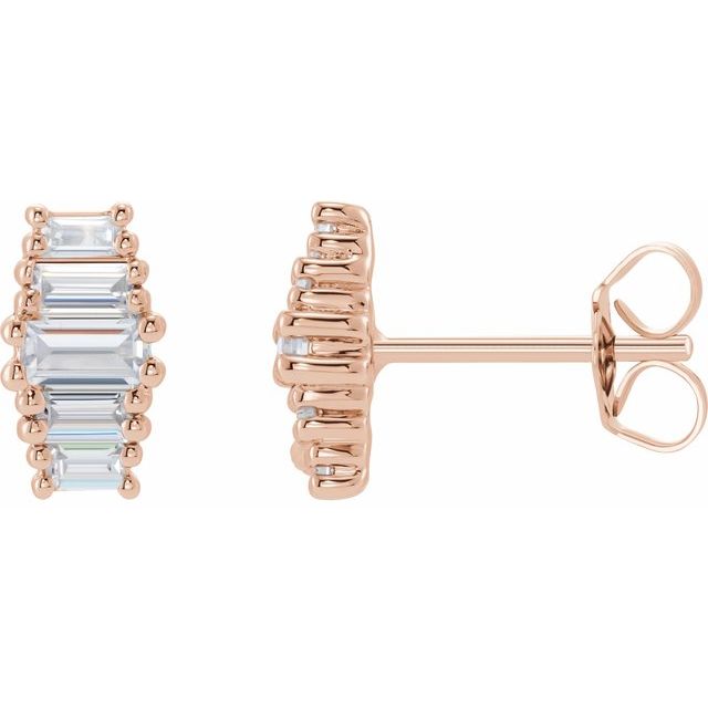 14K Gold Lab-Grown Diamond Earrings - Options Available