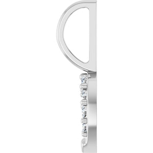 1/8 Ctw Natural Diamond Horseshoe Pendant