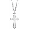 14K Yellow Gold 18x10 mm Diamond Cross Necklace - Elegant Design