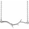 14K White Gold Branch Bar Adjustable Necklace – Elegant Design