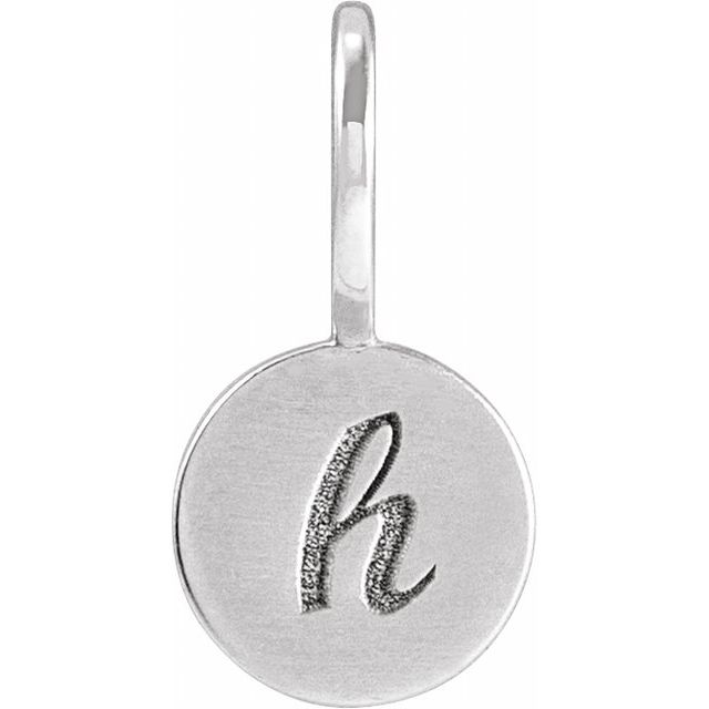 Engravable Platinum Disc Pendant - Personalized Luxury Charm