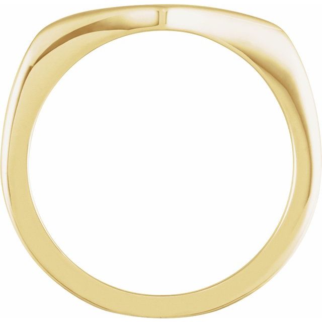 14K White Gold Modern Geometric Signet Ring – Elegant Design