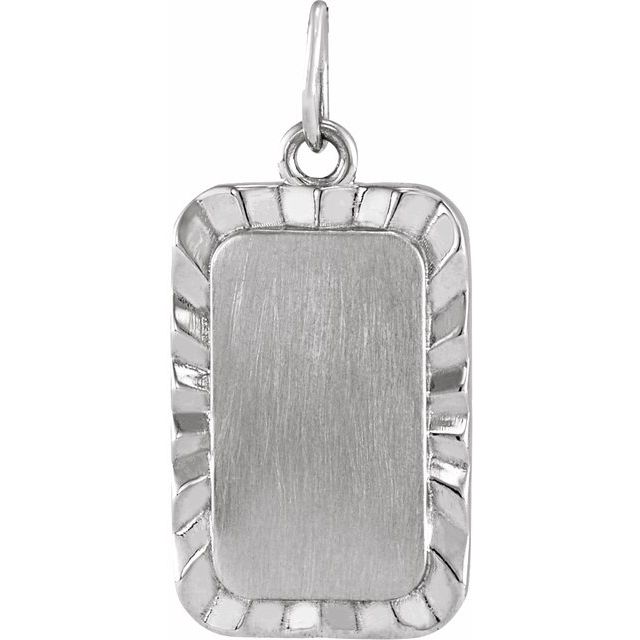 14K Gold Engravable Sunburst Pendant