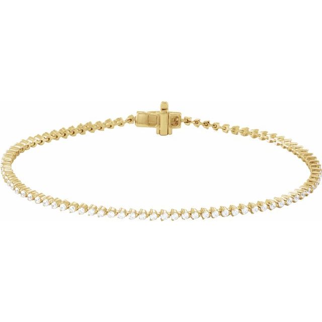 1 1/2 CTW Lab-Grown Line Bracelet in 14K Gold