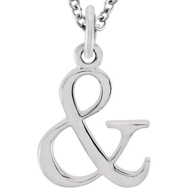 Lowercase Initial Necklace in 14K Gold with Multiple Sizes