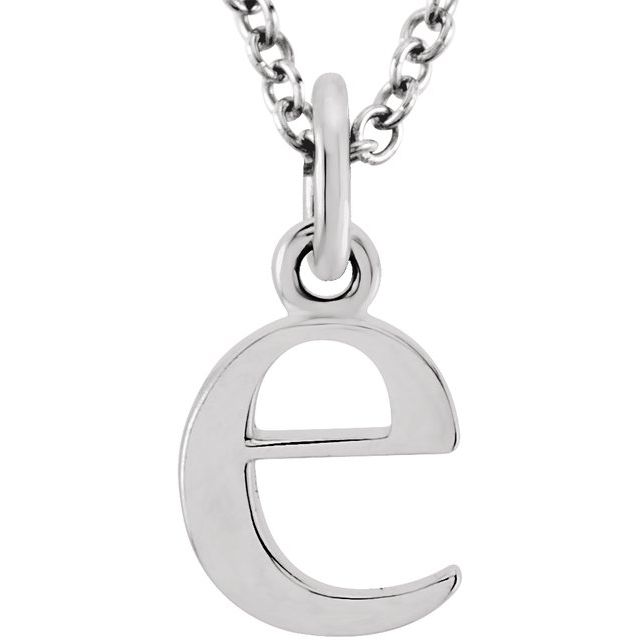 Lowercase Initial Necklace in 14K Gold with Multiple Sizes