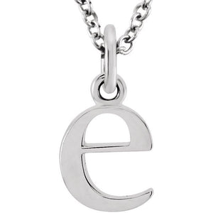 Lowercase Initial Necklace in 14K Gold with Multiple Sizes