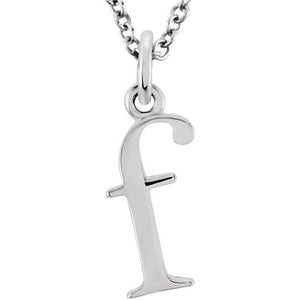 Lowercase Initial Necklace in 14K Gold with Multiple Sizes