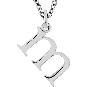 Lowercase Initial Necklace in 14K Gold with Multiple Sizes