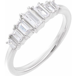 14K Gold Lab-Grown Diamond Straight Baguette Ring