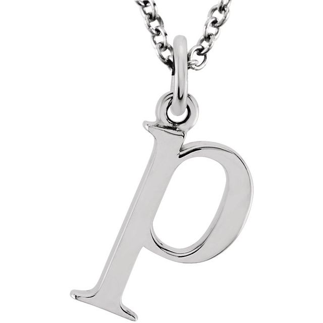 Lowercase Initial Necklace in 14K Gold with Multiple Sizes
