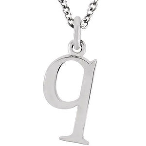 Lowercase Initial Necklace in 14K Gold with Multiple Sizes